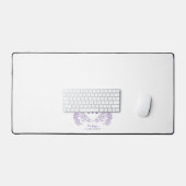 Classic Violet Paarse Floral Crest Monogram Bureaumat (Keyboard & Muis)
