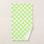 Classic visual lime checkerboard  bad handdoek (Handdoek)
