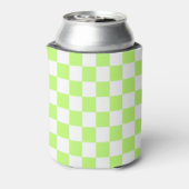 Classic visual lime checkerboard  blikjeskoeler (Blikje Achterkant)