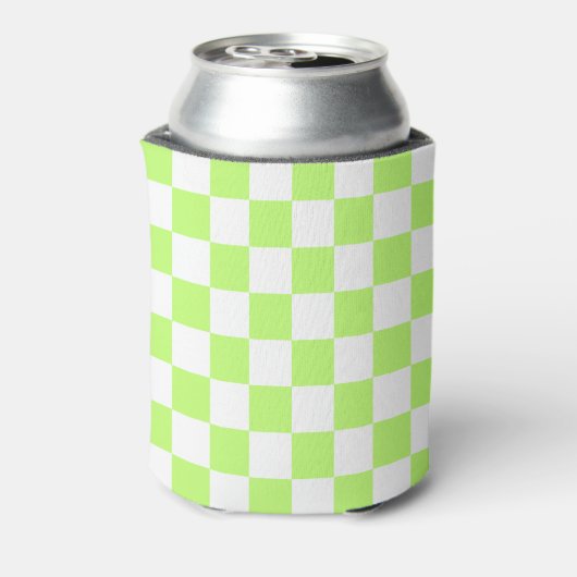 Classic visual lime checkerboard  blikjeskoeler (Blikje Achterkant)