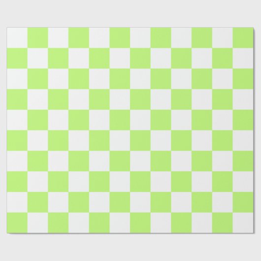 Classic visual lime checkerboard  cadeaupapier (Vlak)