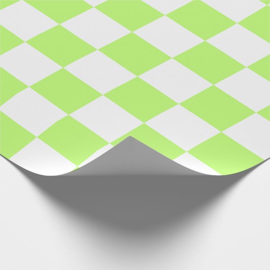 Classic visual lime checkerboard  cadeaupapier (Hoek)
