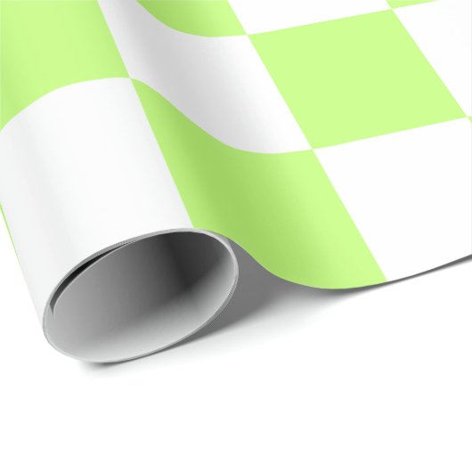 Classic visual lime checkerboard  cadeaupapier (Rol Hoek)
