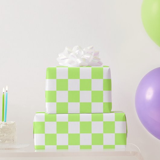Classic visual lime checkerboard  cadeaupapier