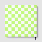 Classic visual lime checkerboard gastenboek (Achterkant)