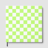 Classic visual lime checkerboard gastenboek (Voorkant)