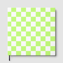 Classic visual lime checkerboard  gastenboek