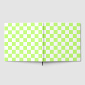 Classic visual lime checkerboard gastenboek (Volledig)
