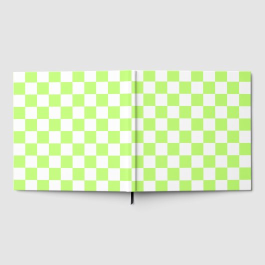Classic visual lime checkerboard gastenboek (Volledig)