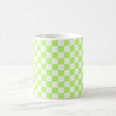 Classic visual lime checkerboard koffiemok (Center)