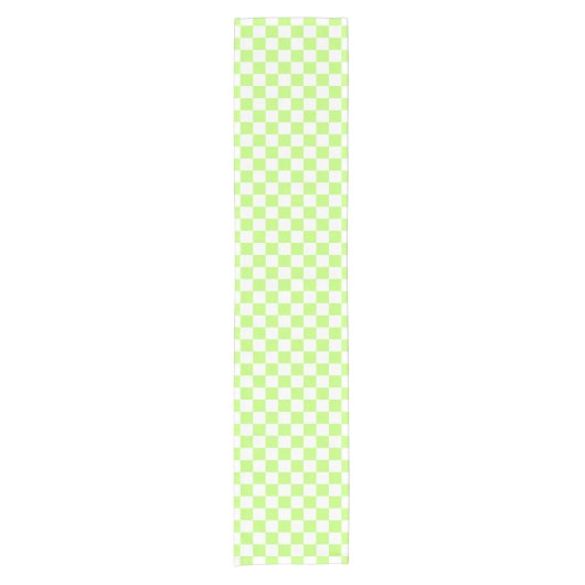 Classic visual lime checkerboard  korte tafelloper (Voorkant)