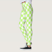 Classic visual lime checkerboard leggings (Links)