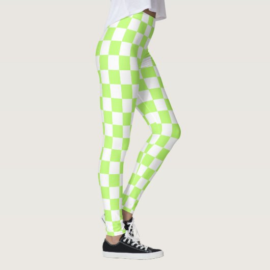 Classic visual lime checkerboard leggings (Rechts)