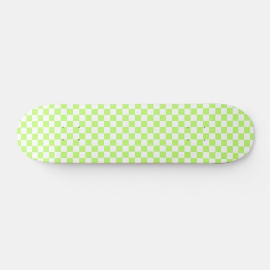 Classic visual lime checkerboard  persoonlijk skateboard (Horizontaal)