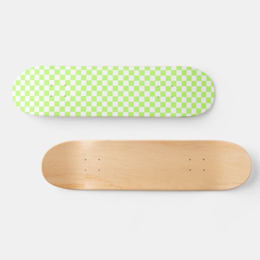 Classic visual lime checkerboard  persoonlijk skateboard (Horizontaal)