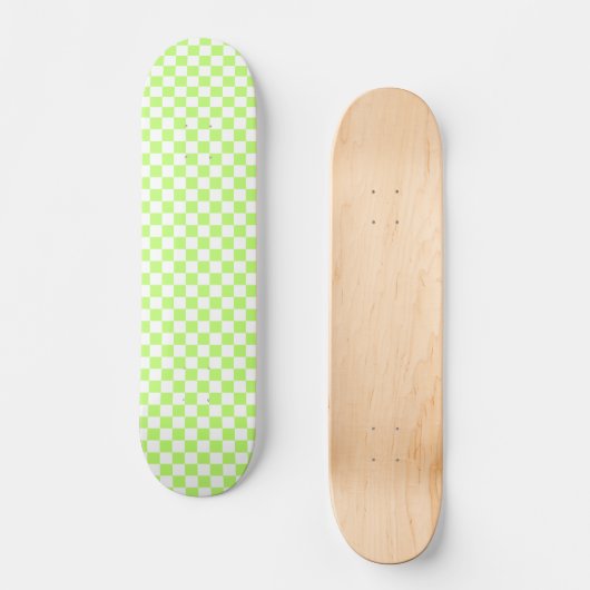 Classic visual lime checkerboard  persoonlijk skateboard (Voorkant)