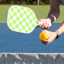 Classic visual lime checkerboard  pickleball paddle