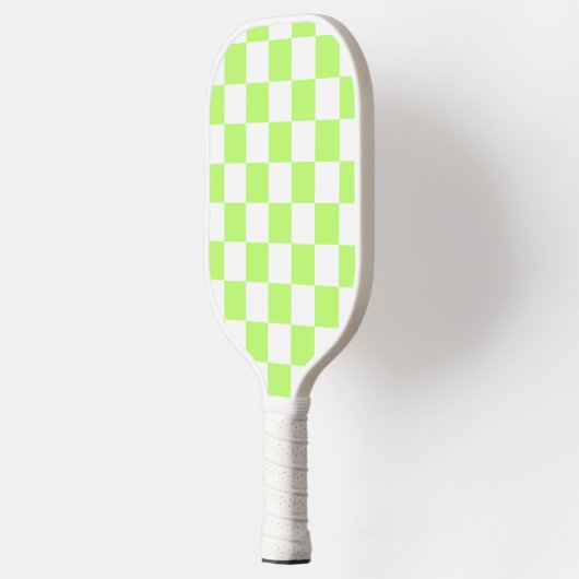 Classic visual lime checkerboard pickleball paddle (Links)