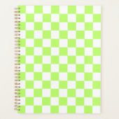 Classic visual lime checkerboard  planner (Voorkant)