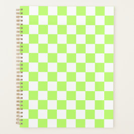 Classic visual lime checkerboard  planner