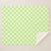 Classic visual lime checkerboard sherpa deken (Voorkant (horizontaal))