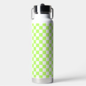 Classic visual lime checkerboard  waterfles (Voorkant)