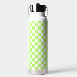 Classic visual lime checkerboard  waterfles