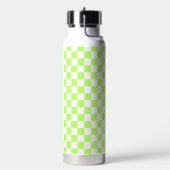 Classic visual lime checkerboard  waterfles (Links)