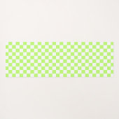 Classic visual lime checkerboard  yogamat (Achterkant (horizontaal))