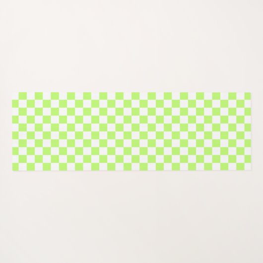 Classic visual lime checkerboard  yogamat (Achterkant (horizontaal))