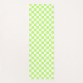 Classic visual lime checkerboard  yogamat (Voorkant)