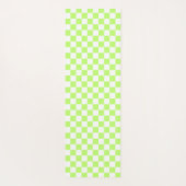 Classic visual lime checkerboard  yogamat (Achterkant)