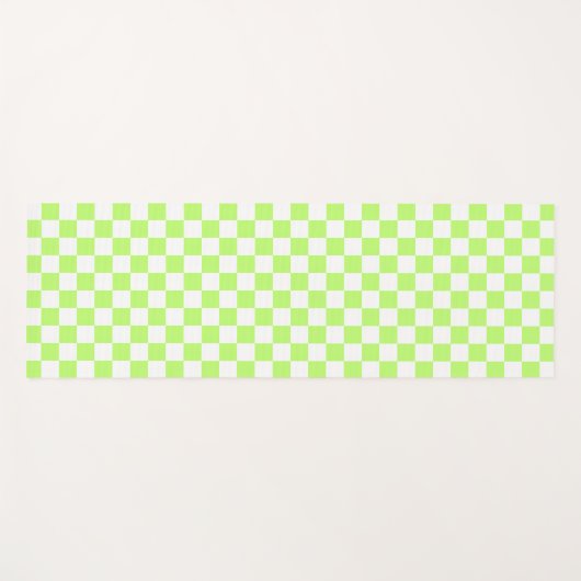 Classic visual lime checkerboard  yogamat (Voorkant (horizontaal))