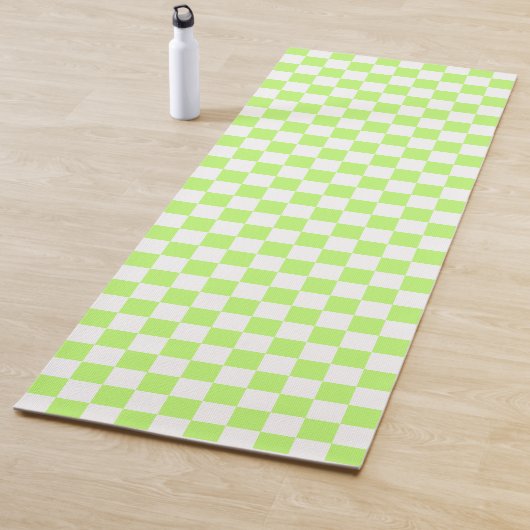 Classic visual lime checkerboard  yogamat (In situ)