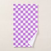 Classic visual magenta checkerboard  bad handdoek (Handdoek)