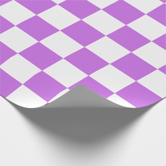 Classic visual magenta checkerboard  cadeaupapier (Hoek)