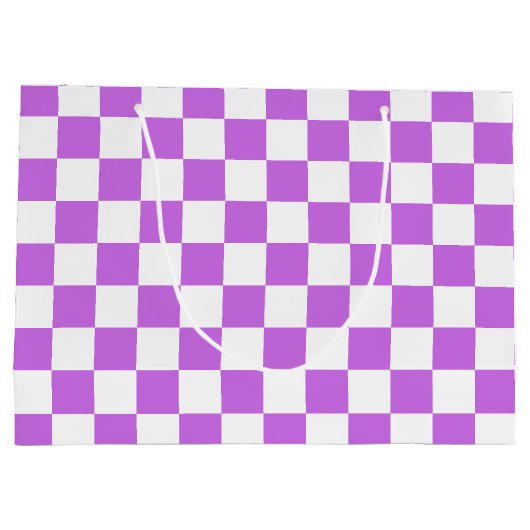 Classic visual magenta checkerboard groot cadeauzakje (Achterkant)