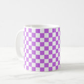 Classic visual magenta checkerboard  koffiemok (Voorkant links)