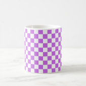 Classic visual magenta checkerboard  koffiemok (Center)