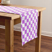 Classic visual magenta checkerboard  korte tafelloper (Voorbeeld)