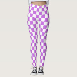 Classic visual magenta checkerboard  leggings