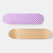 Classic visual magenta checkerboard  persoonlijk skateboard (Horizontaal)
