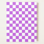 Classic visual magenta checkerboard  planner (Achterkant)