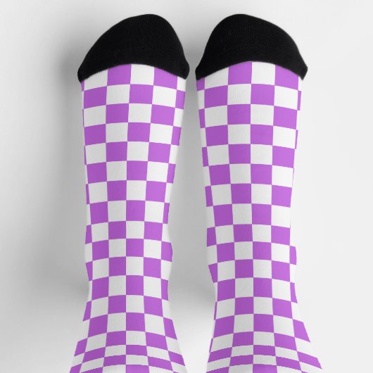 Classic visual magenta checkerboard  sokken (Top)