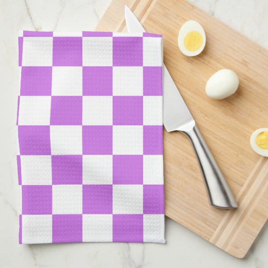 Classic visual magenta checkerboard  theedoek (Quarter Fold)