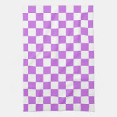 Classic visual magenta checkerboard  theedoek (Verticaal)