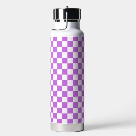 Classic visual magenta checkerboard  waterfles (Rechts)
