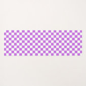 Classic visual magenta checkerboard yogamat (Achterkant (horizontaal))