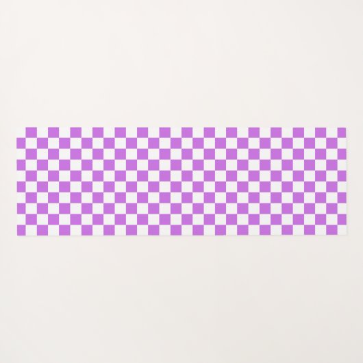 Classic visual magenta checkerboard yogamat (Achterkant (horizontaal))