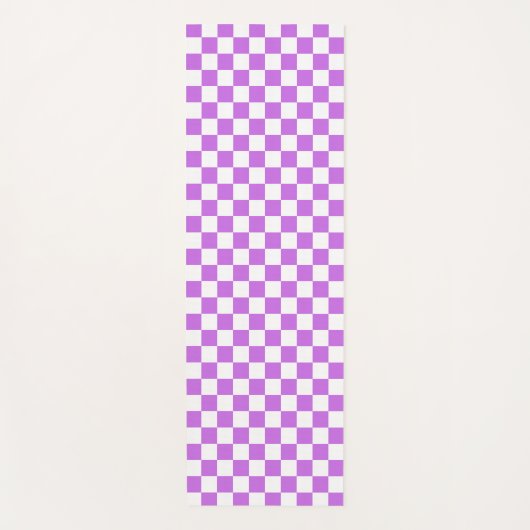 Classic visual magenta checkerboard  yogamat (Voorkant)
